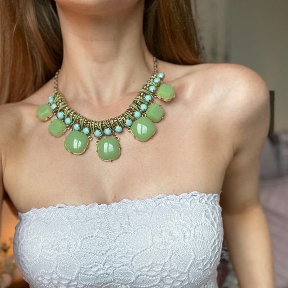 Apricot Lane Jewelry - Green and Blue Stone Necklace